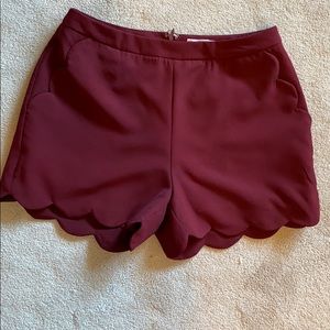 Loveriche scalloped shorts